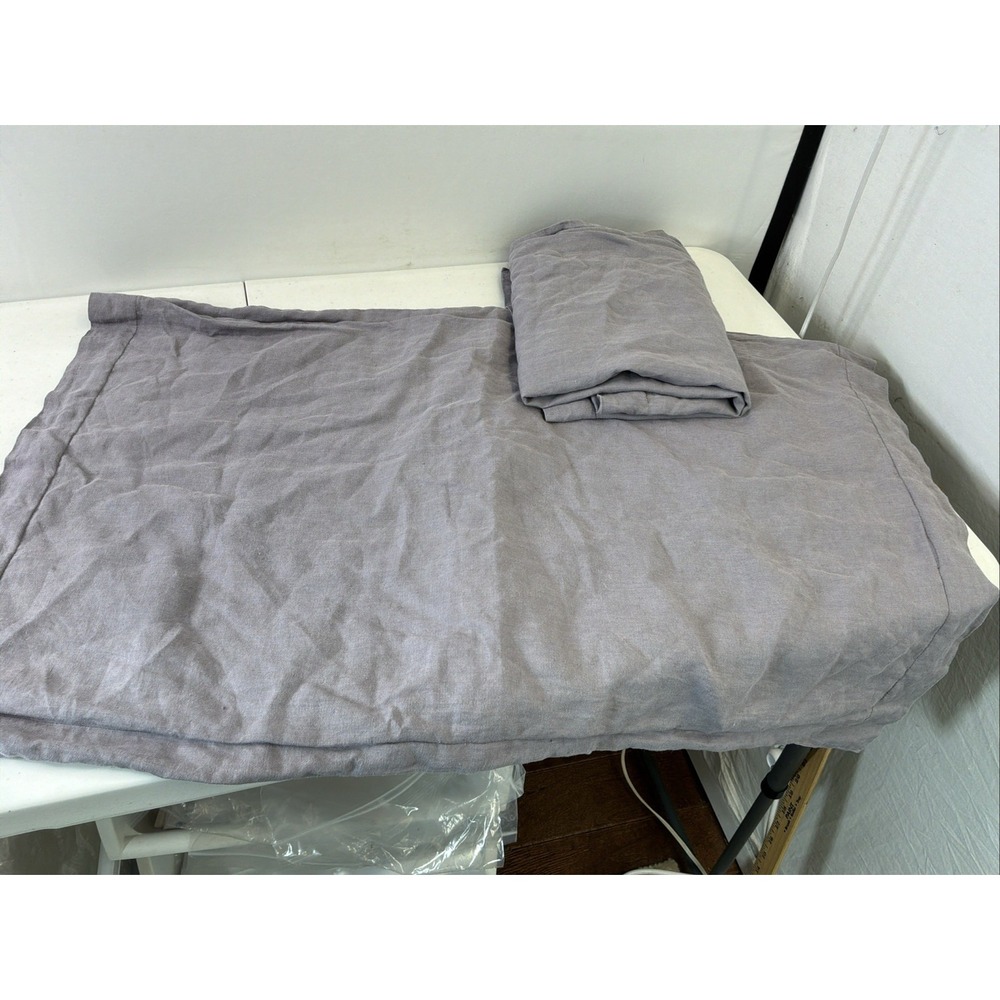 Bellora Milano Pair of Shams Queen Purple Linen Envelope Made in Italy